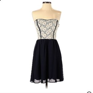 Strapless lace bodice Prevett dress